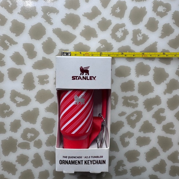 Stanley Red and White Striped Keychain - Picture 2 of 2